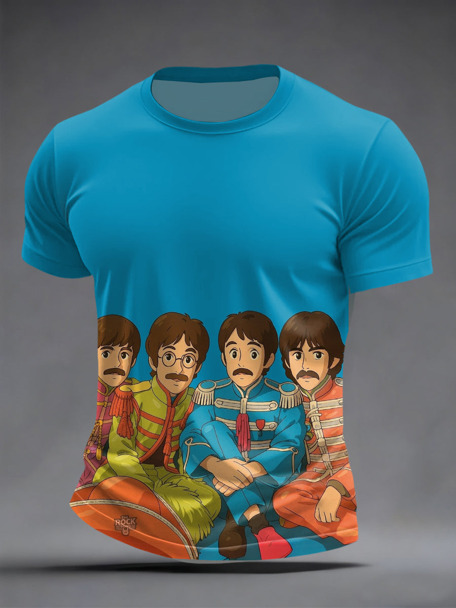 Retro-T-Shirt für Herren mit legendärem Rockband-Print – das perfekte Geschenk für Fans