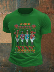 Retro-T-Shirt für Herren mit dem Aufdruck einer legendären Rockband: „Willst du ein frohes Weihnachtsfest!“