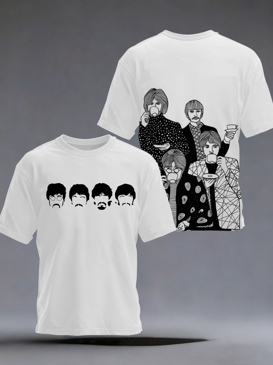 Retro-T-Shirt für Herren mit klassischem, legendärem Rockband-Print – das perfekte Geschenk für Fans! Lässiges Kurzarm-Shirt