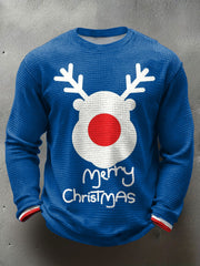 Herren-Waffelpapp-Tops mit Weihnachtsmotiven, inspiriert von britischen Mods und Musikliebhabern