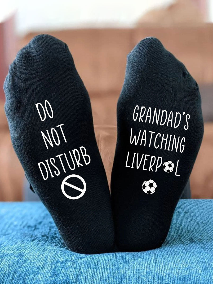 Bitte nicht stören, Opa schaut Fußball. (Neutrale Socken)