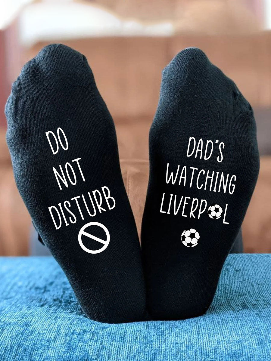 Bitte nicht stören, Papa schaut Fußball. (Neutrale Socken)