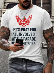 Britisches Fußball-T-Shirt für Männer mit dem Aufdruck „Betet für alle Beteiligten“