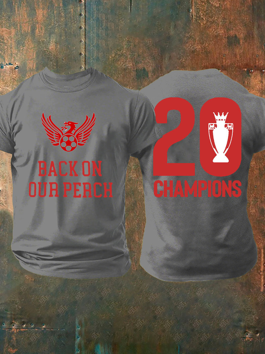 Herren-Fußball 24/25 20. Meister-T-Shirt mit Aufdruck