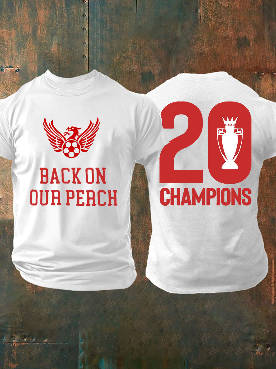 Herren-Fußball 24/25 20. Meister-T-Shirt mit Aufdruck