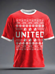 Unisex UK Football Lover Christmas Printed T-shirt