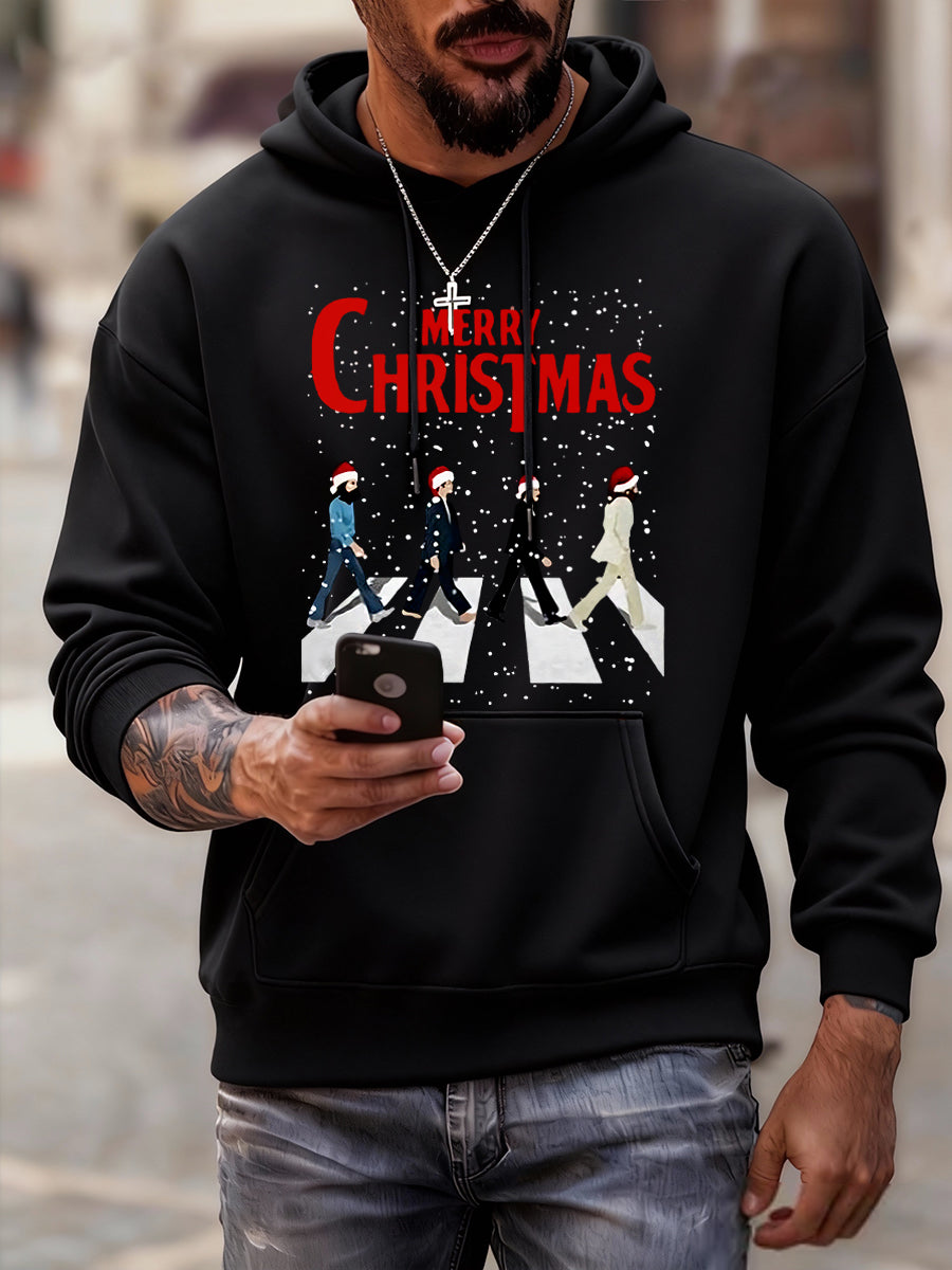 Herren-Hoodie im Retro-Stil mit Aufdruck einer legendären Rockband – das perfekte Geschenk für Fans!