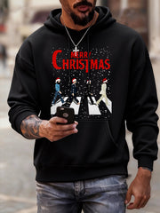 Herren-Hoodie im Retro-Stil mit Aufdruck einer legendären Rockband – das perfekte Geschenk für Fans!