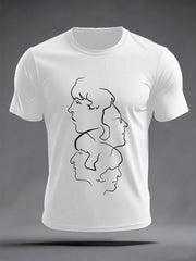 Men's Retro Classic Legendary Rock Band Print Gift For Fans Casual Tee