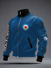 Men's UK Mod Music Lover Printed Coat