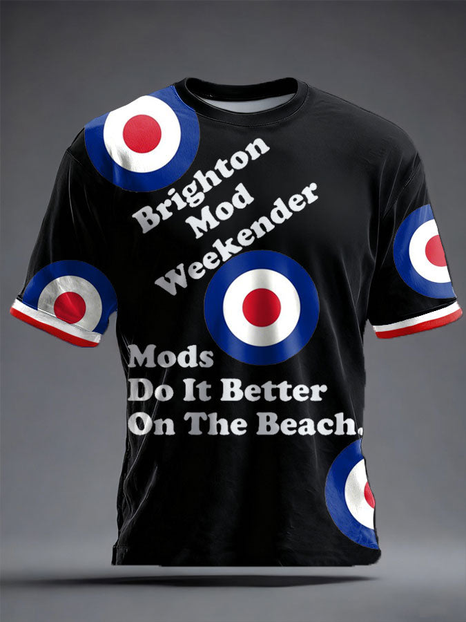 Unisex UK Mod Music Lover Printed T-shirt