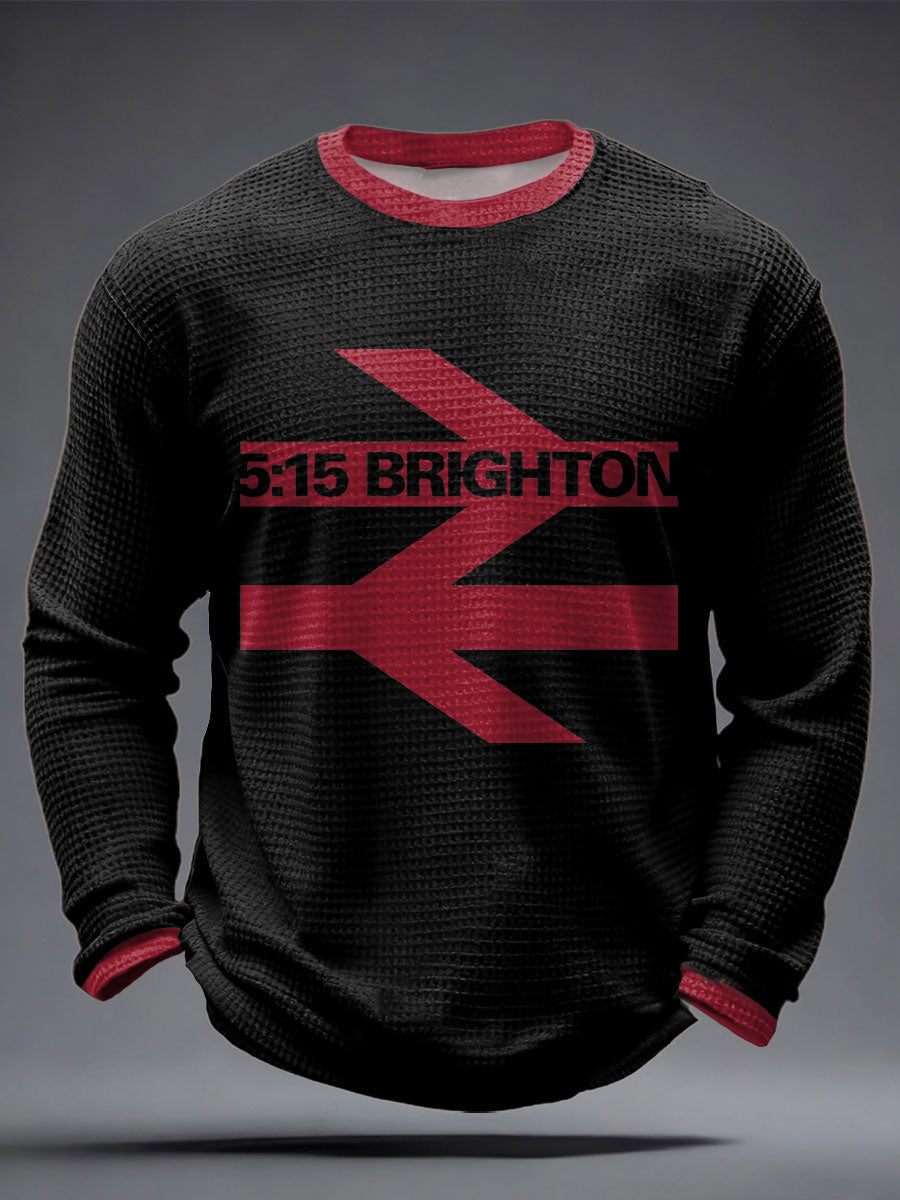 Men's UK Mod Music Lover Printed Waffle Tops