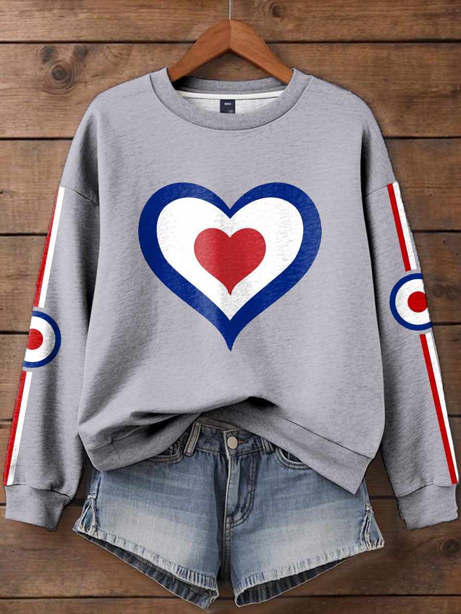 Damen-Sweatshirt mit Aufdruck für Liebhaberinnen der britischen Mod-Musik
