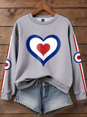 Damen-Sweatshirt mit Aufdruck für Liebhaberinnen der britischen Mod-Musik