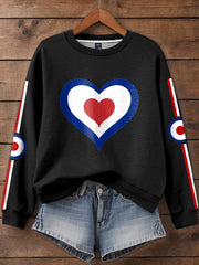Damen-Sweatshirt mit Aufdruck für Liebhaberinnen der britischen Mod-Musik