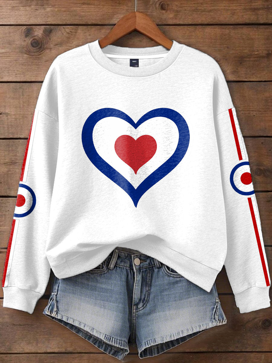 Damen-Sweatshirt mit Aufdruck für Liebhaberinnen der britischen Mod-Musik