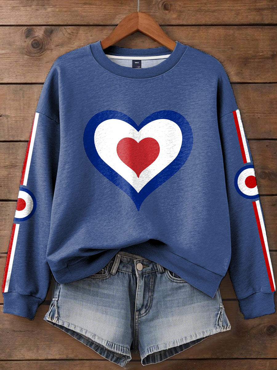Damen-Sweatshirt mit Aufdruck für Liebhaberinnen der britischen Mod-Musik