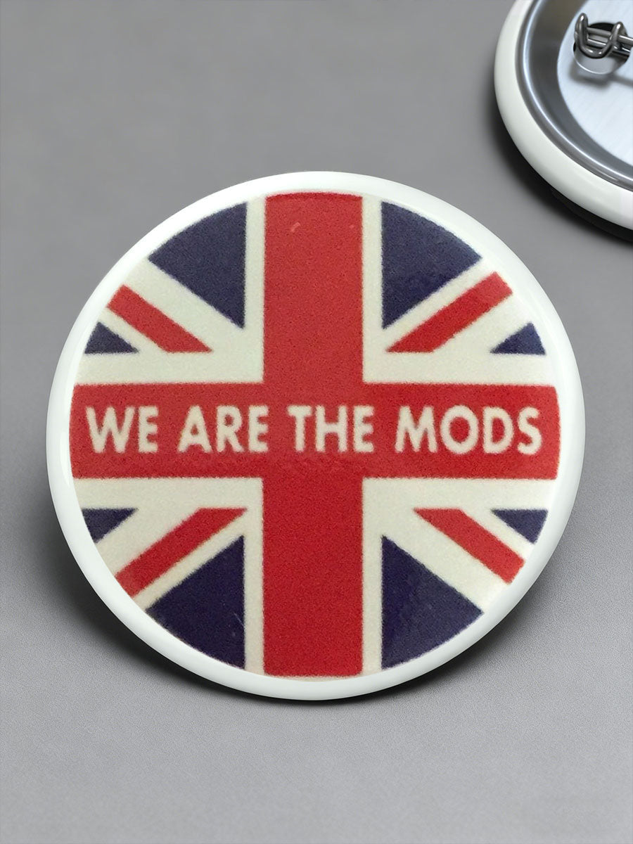 UK Mods Music Lover Printed Pins