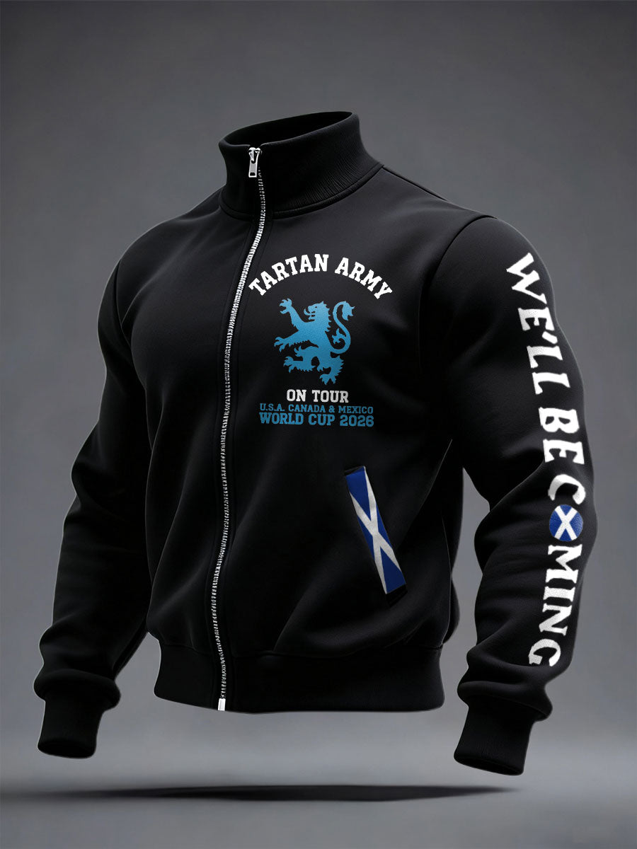 Unisex UK Football Lover Scotland We'll Be Coming 2026 Printed Coat