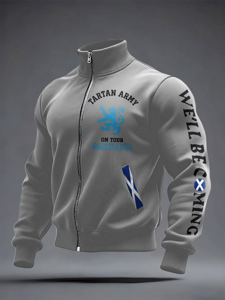 Unisex UK Football Lover Scotland We'll Be Coming 2026 Printed Coat