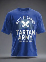 Unisex UK Football Lover Scotland We'll Be Coming 2026 Printed T-shirt