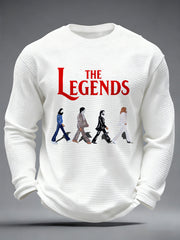 Men's Retro Classic Legendary Rock Band Print Gift For Fans Casual Long Sleeve T-Shirt