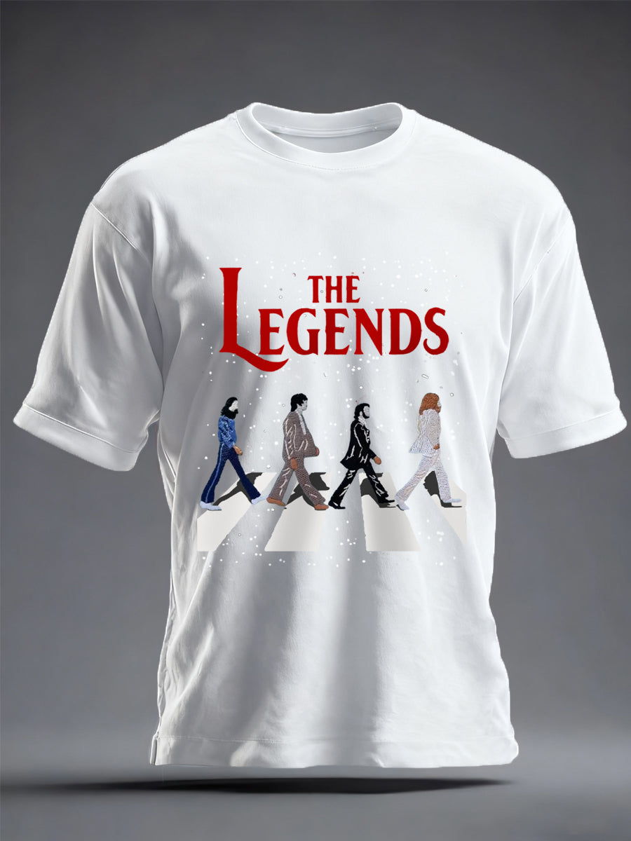 Retro-T-Shirt für Herren mit legendärem Rockband-Print – das perfekte Geschenk für Fans
