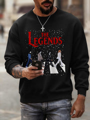 Retro-Sweatshirt für Herren mit klassischem Aufdruck einer legendären Rockband – das perfekte Geschenk für Fans