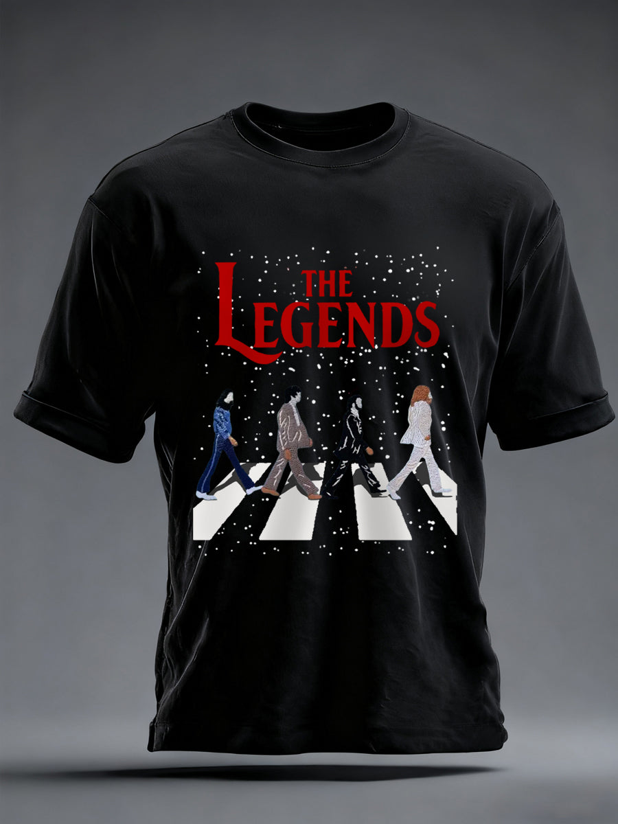 Retro-T-Shirt für Herren mit legendärem Rockband-Print – das perfekte Geschenk für Fans