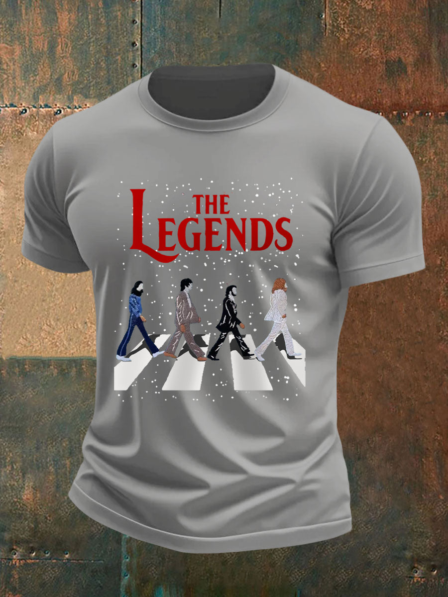 Retro-T-Shirt für Herren mit legendärem Rockband-Print – das perfekte Geschenk für Fans