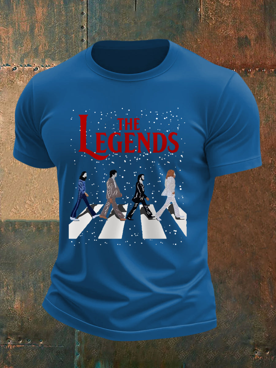 Retro-T-Shirt für Herren mit legendärem Rockband-Print – das perfekte Geschenk für Fans