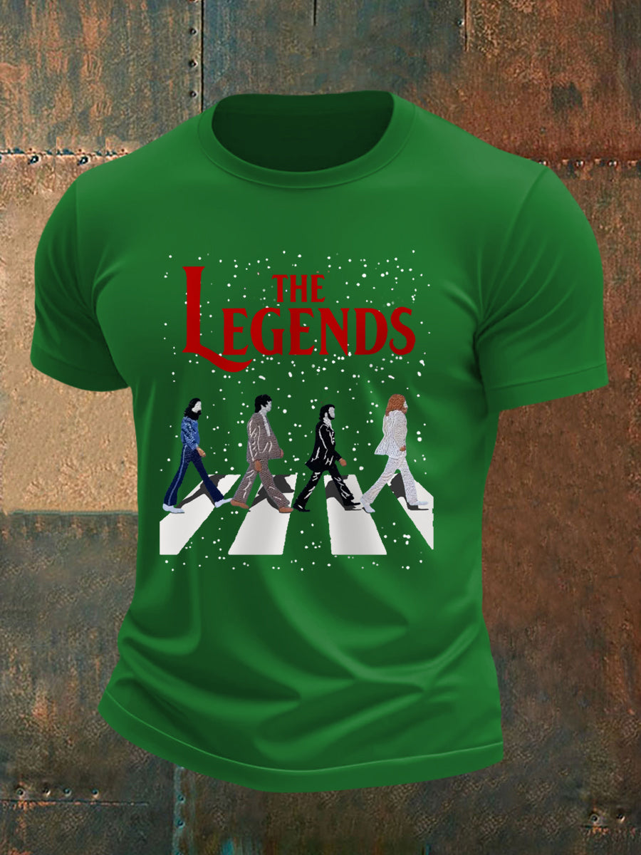 Retro-T-Shirt für Herren mit legendärem Rockband-Print – das perfekte Geschenk für Fans