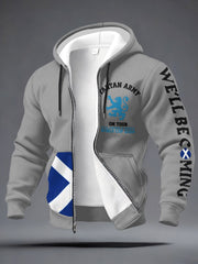 Men's UK Football Lover Scotland We'll Be Coming 2026 Printed Hooded-Coat