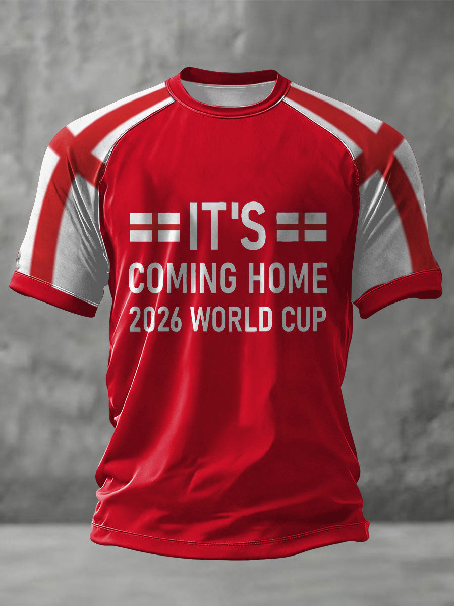 Unisex UK Football Lover England It's Coming Home 2026 Printed Coat