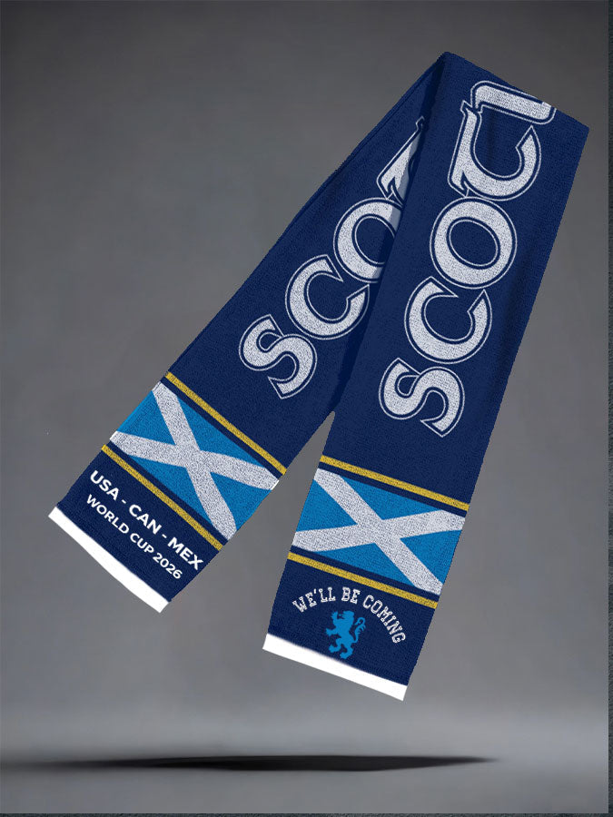 UK Football Lover Scotland We'll Be Coming 2026 Printed Scarf