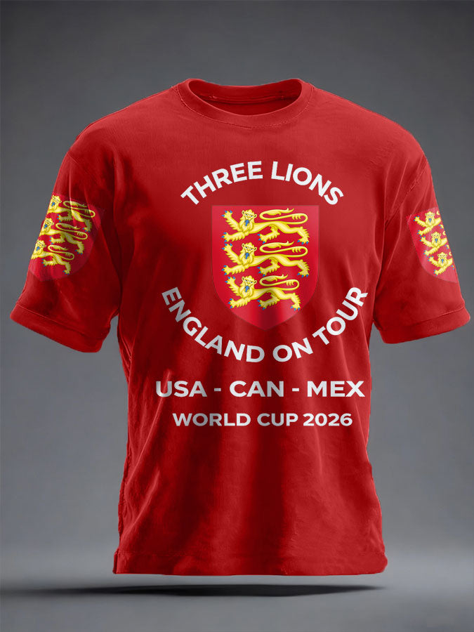 Unisex UK Football Lover England It's Coming Home 2026 Printed T-shirt