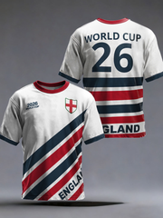 Men's UK Football Lover England 2026 Printed short sleeves t-shirt
