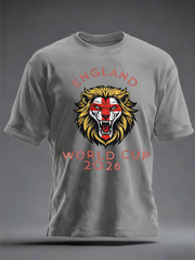 Herren-T-Shirt mit Aufdruck „UK Football Lover England 2026“ aus bedruckter Kunstbaumwolle mit kurzen Ärmeln