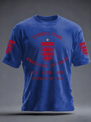 Herren-T-Shirt mit Aufdruck „UK Football Lover England 2026“ aus bedruckter Kunstbaumwolle mit kurzen Ärmeln