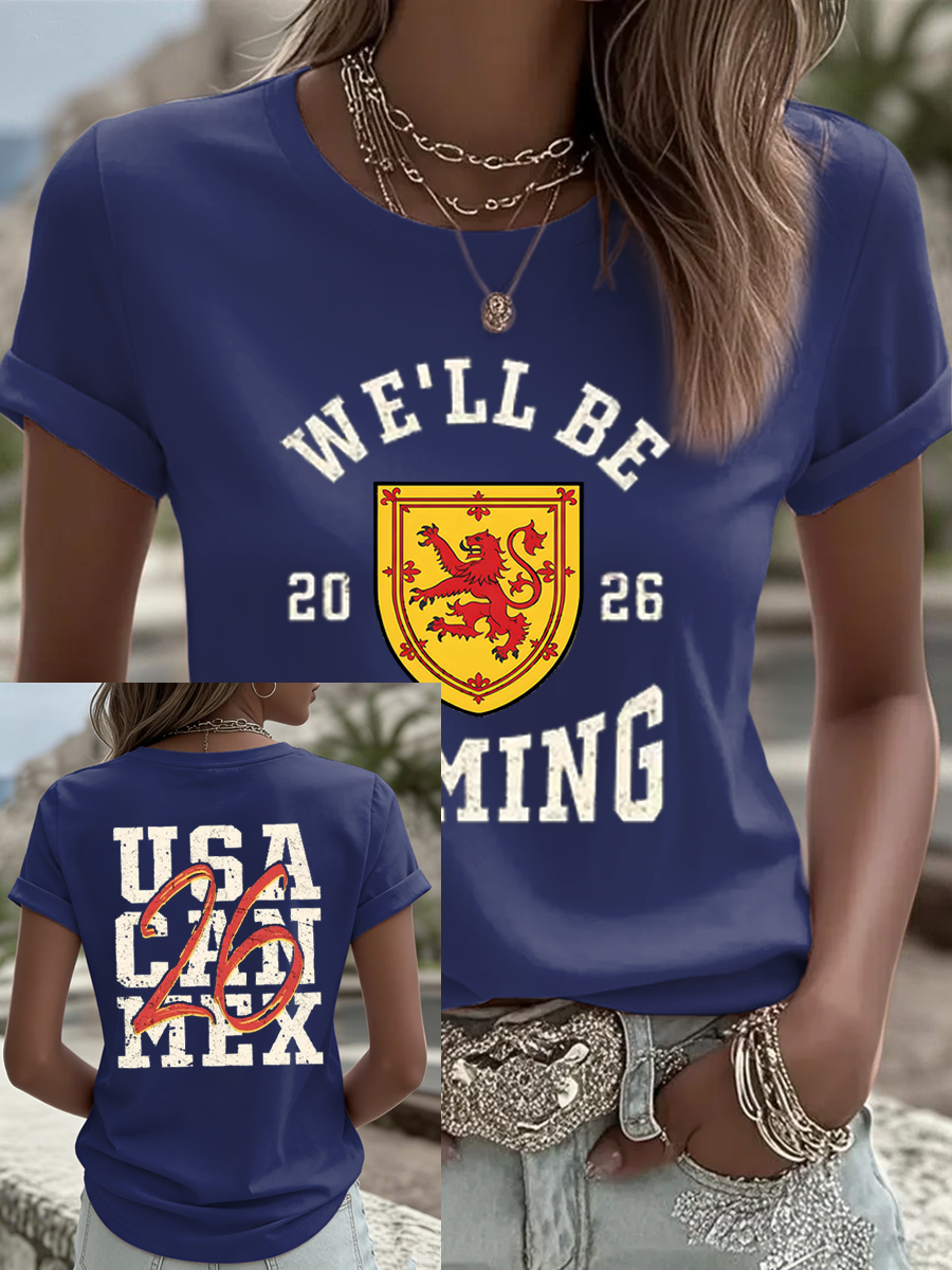 Women's UK Football Lover Scotland Iron On Short Sleeve T-Shirt