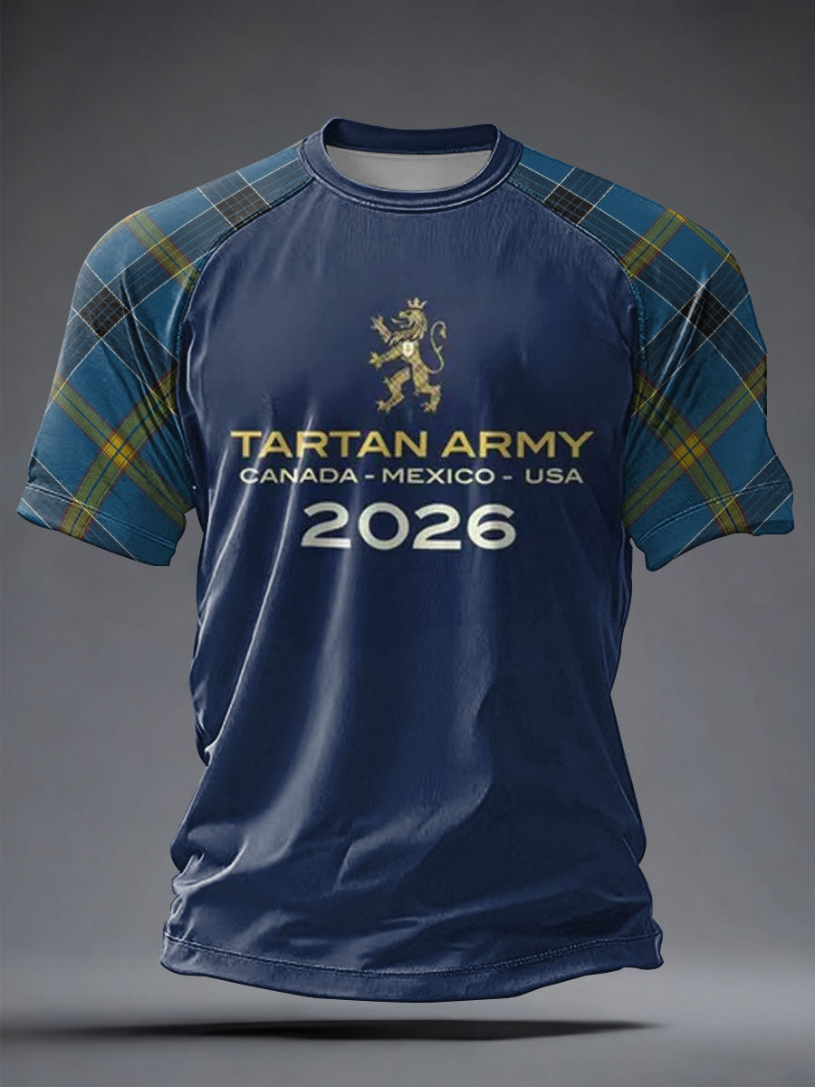 Herren-T-Shirt mit kurzen Ärmeln für Fußballfans aus Großbritannien und Schottland