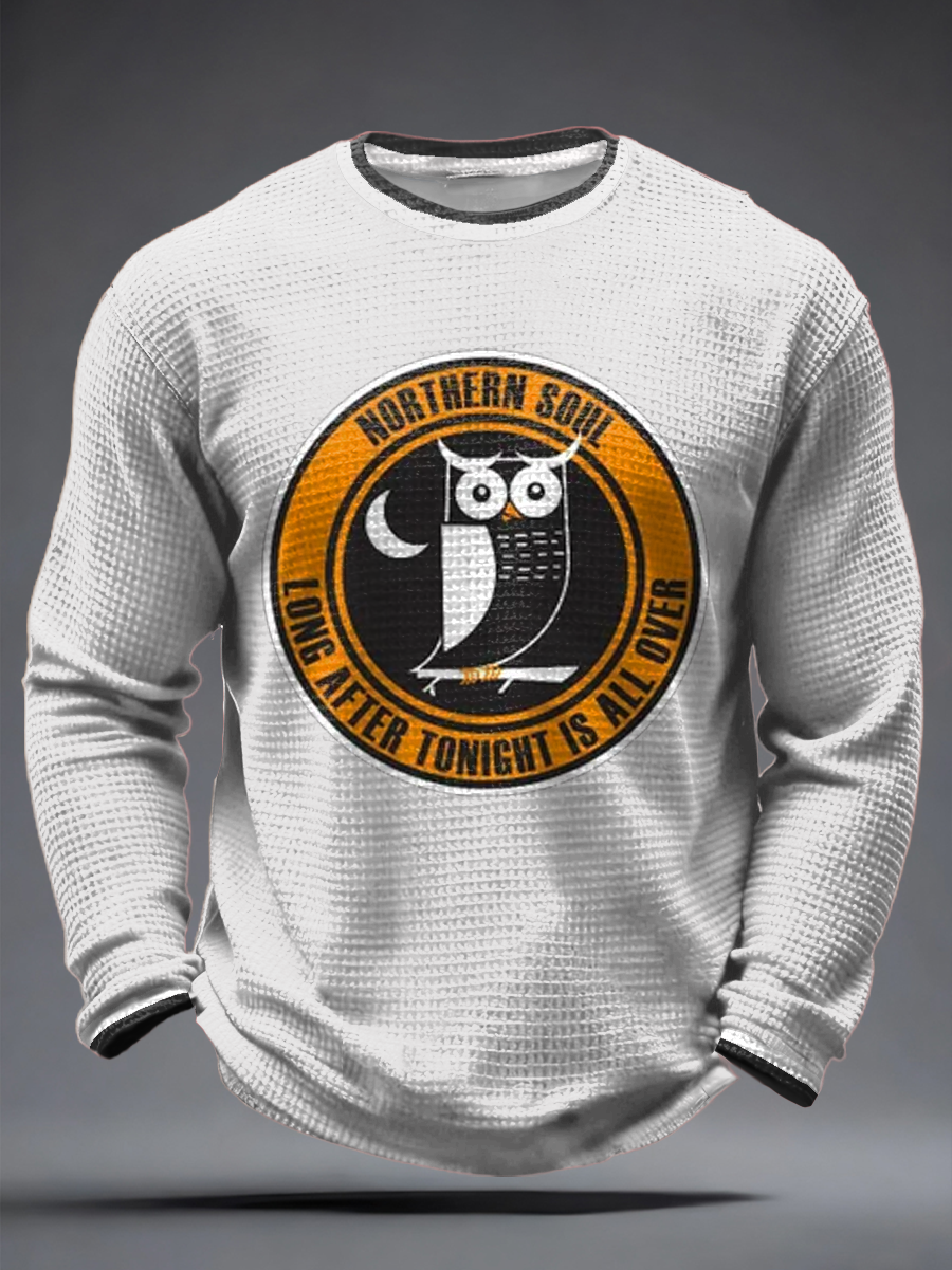 Men's UK Music Northern Soul Lover Waffle Long Sleeve T-Shirt
