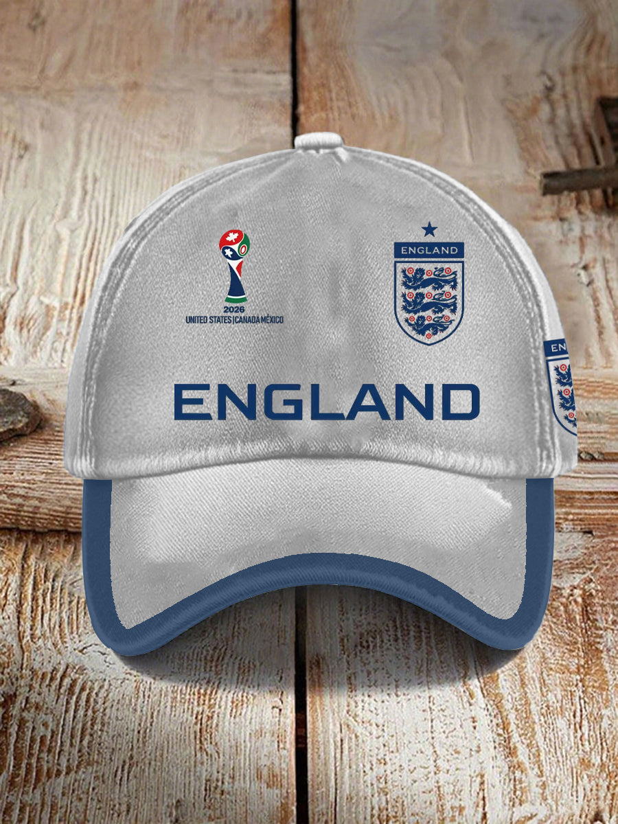 Unisex UK Football Lover England  2026 Printed  Hat