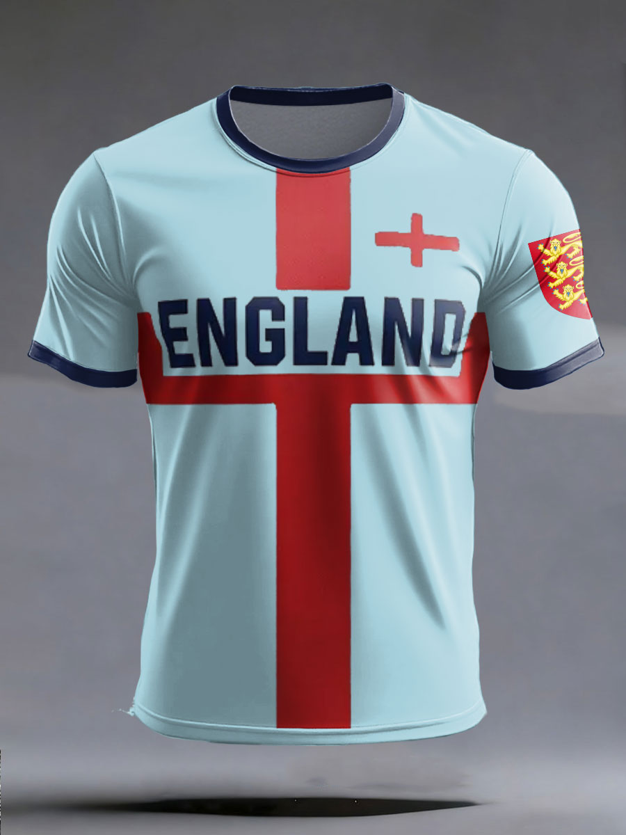 Men's UK Football Lover England  2026 Printed short sleeves t-shirt