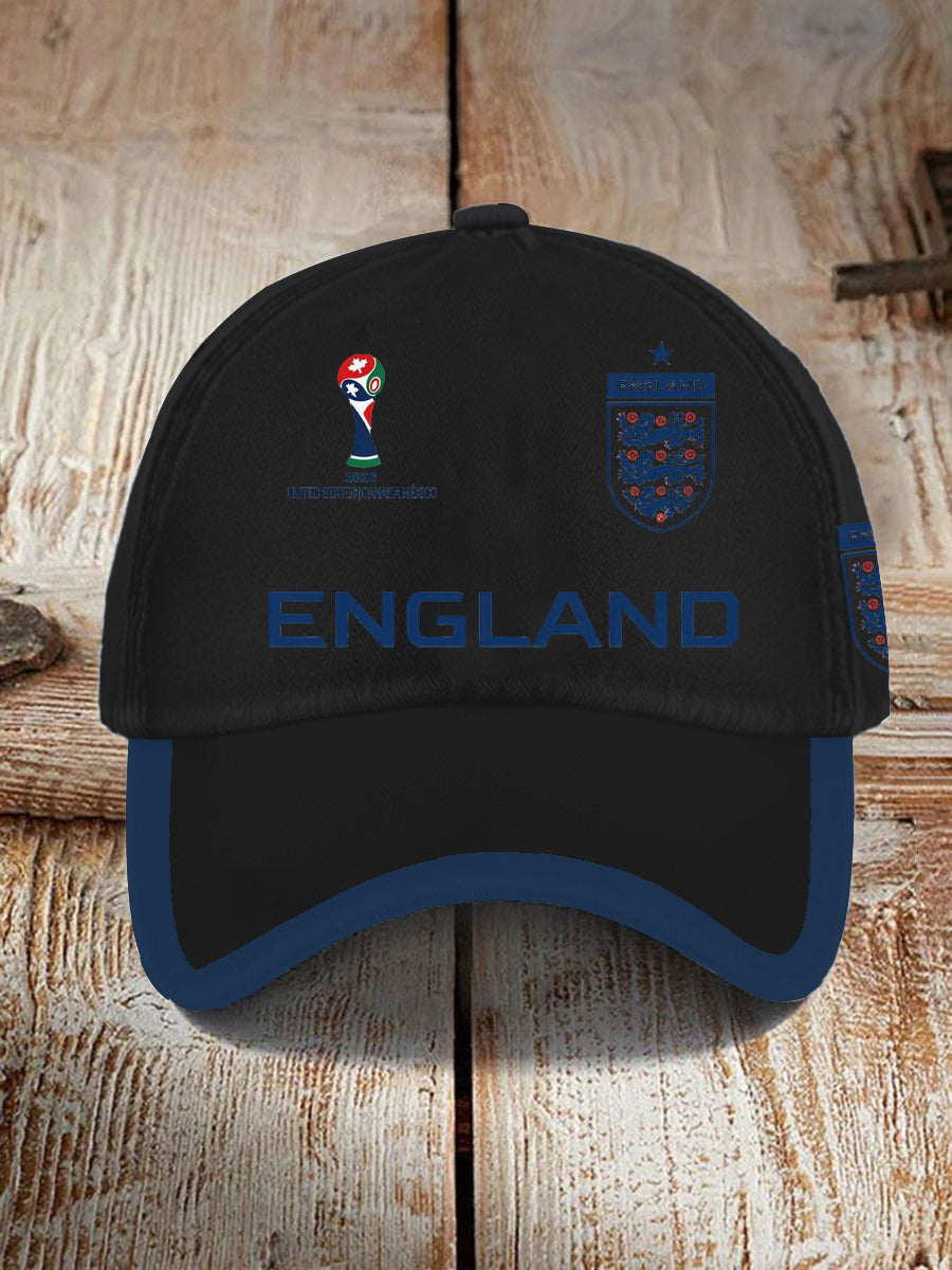 Unisex UK Football Lover England  2026 Printed  Hat