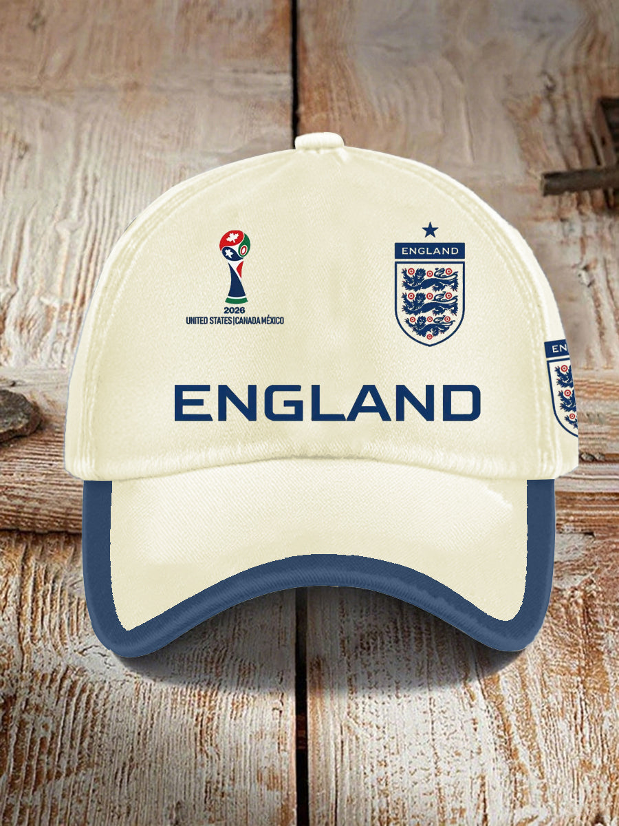 Unisex UK Football Lover England  2026 Printed  Hat