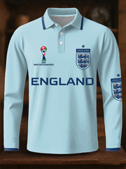 Herren-Langarmshirt mit Aufdruck „England 2026“ für Fußballfans aus Großbritannien.