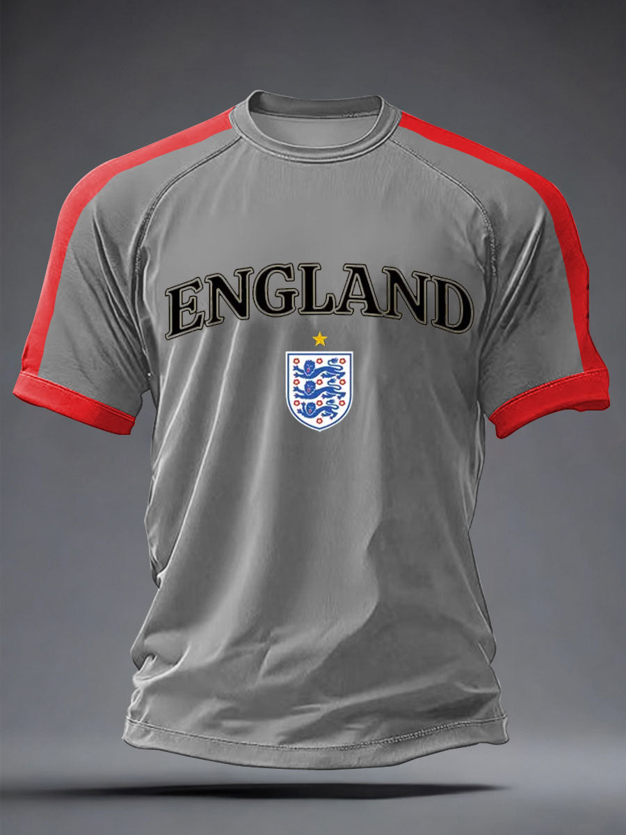 Men's UK Football Lover England  2026 Printed short sleeve t-shirt