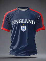 Men's UK Football Lover England  2026 Printed short sleeve t-shirt