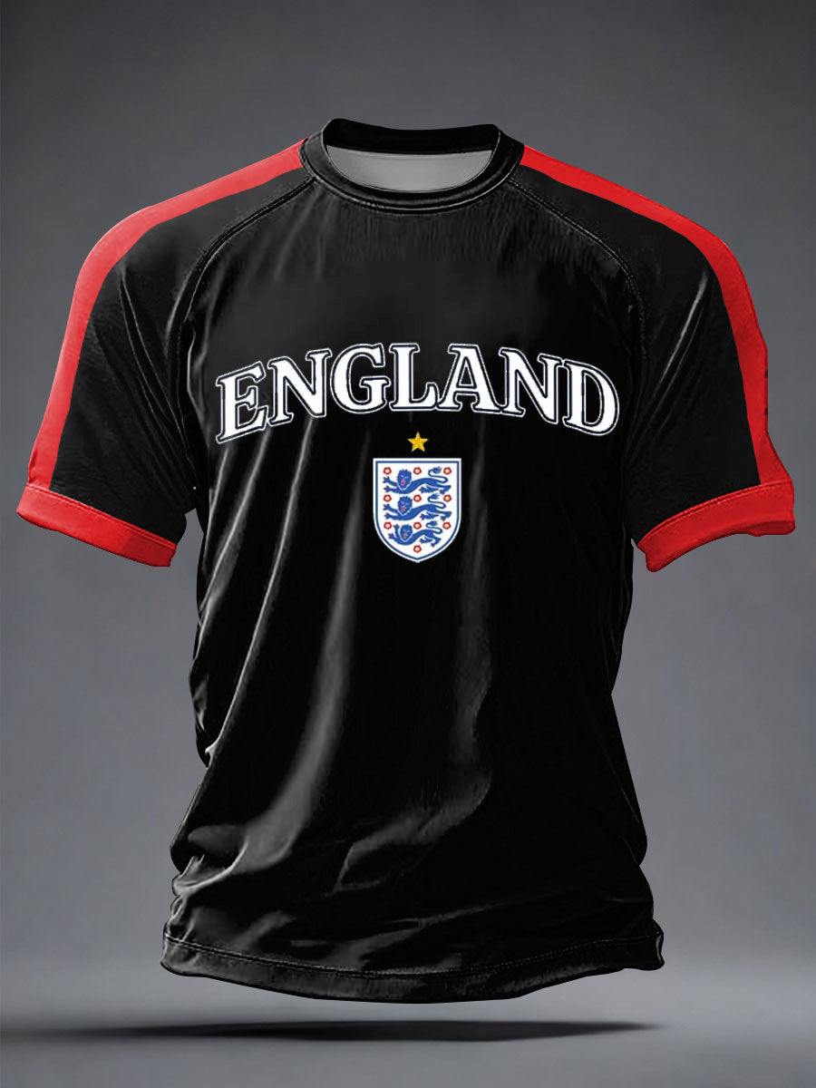 Men's UK Football Lover England  2026 Printed short sleeve t-shirt